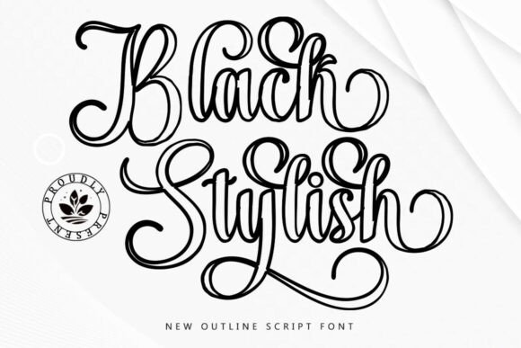 Black Stylish Outline: The Modern Luxury Font for Elegant Designs