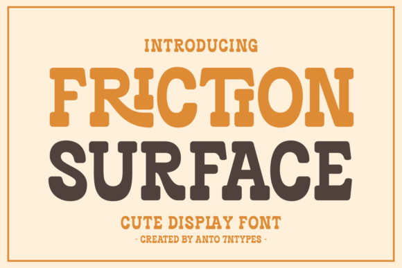 Friction Surface: A Font That Brings Playful Retro Energy to Your Designs