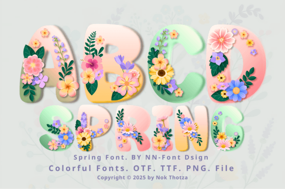 Spring: A Floral Font Bursting with Seasonal Charm