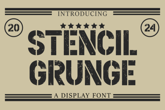 Stencil Gruge: A Vintage Typeface with Modern Edge