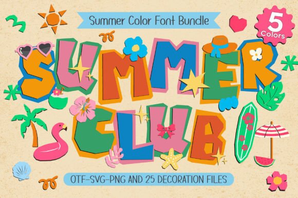 Summer Club: A Vibrant Typeface for Sun-Soaked Projects